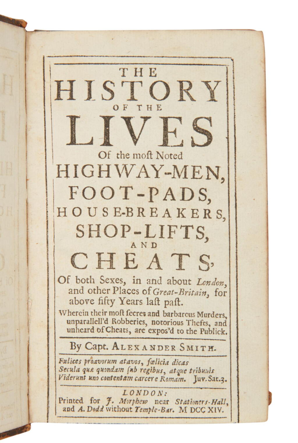 View full screen - View 1 of Lot 560. Smith, Alexander, Captain | All manner of crooks discussed.