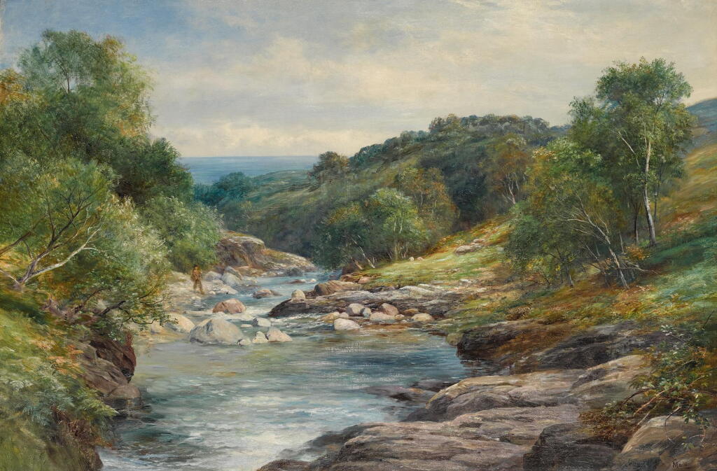 View full screen - View 1 of Lot 72. JOHN MACWHIRTER R.A., H.R.S.A., R.I., R.E. | GLEN SANNOX, ISLE OF ARRAN.