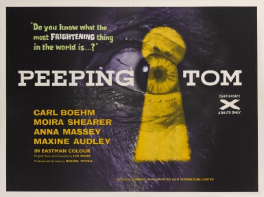 View full screen - View 1 of Lot 110. PEEPING TOM (1960) POSTER, BRITISH.