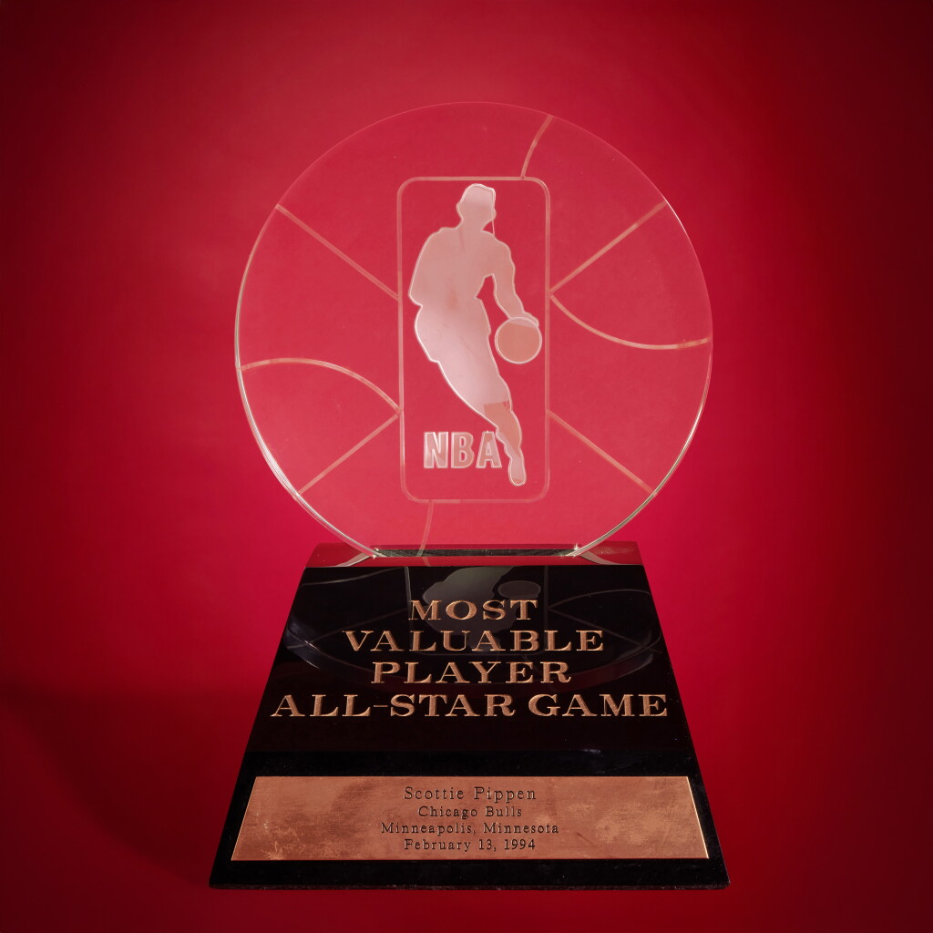 View full screen - View 1 of Lot 53. Scottie Pippen 1994 NBA All-Star Game MVP Trophy.
