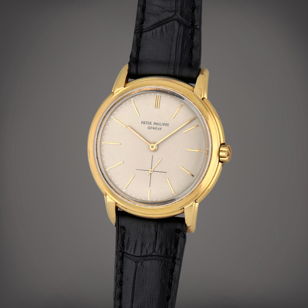 View full screen - View 1 of Lot 245. Reference 3433 | A yellow gold wristwatch | Made in 1962.