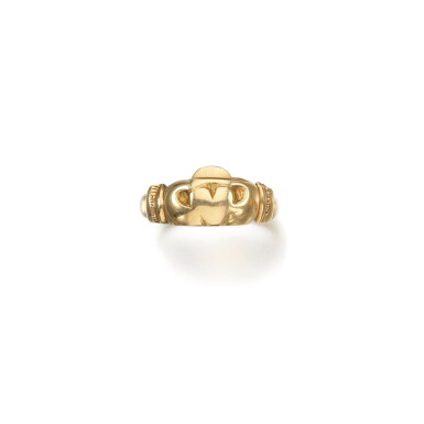 View full screen - View 1 of Lot 207. CLADDAGH RING, AUSTIN FRENCH, GALWAY, CIRCA 1785.