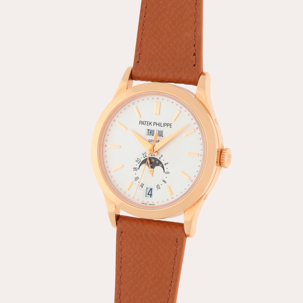 View full screen - View 1 of Lot 24. Reference 5396R-011 | A pink gold annual calendar wristwatch with moon phases and 24-hour indication | Circa 2011.