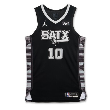 View full screen - View 1 of Lot 179. Jeremy Sochan San Antonio Spurs 2023-2024 Game Worn Statement Edition Jersey .