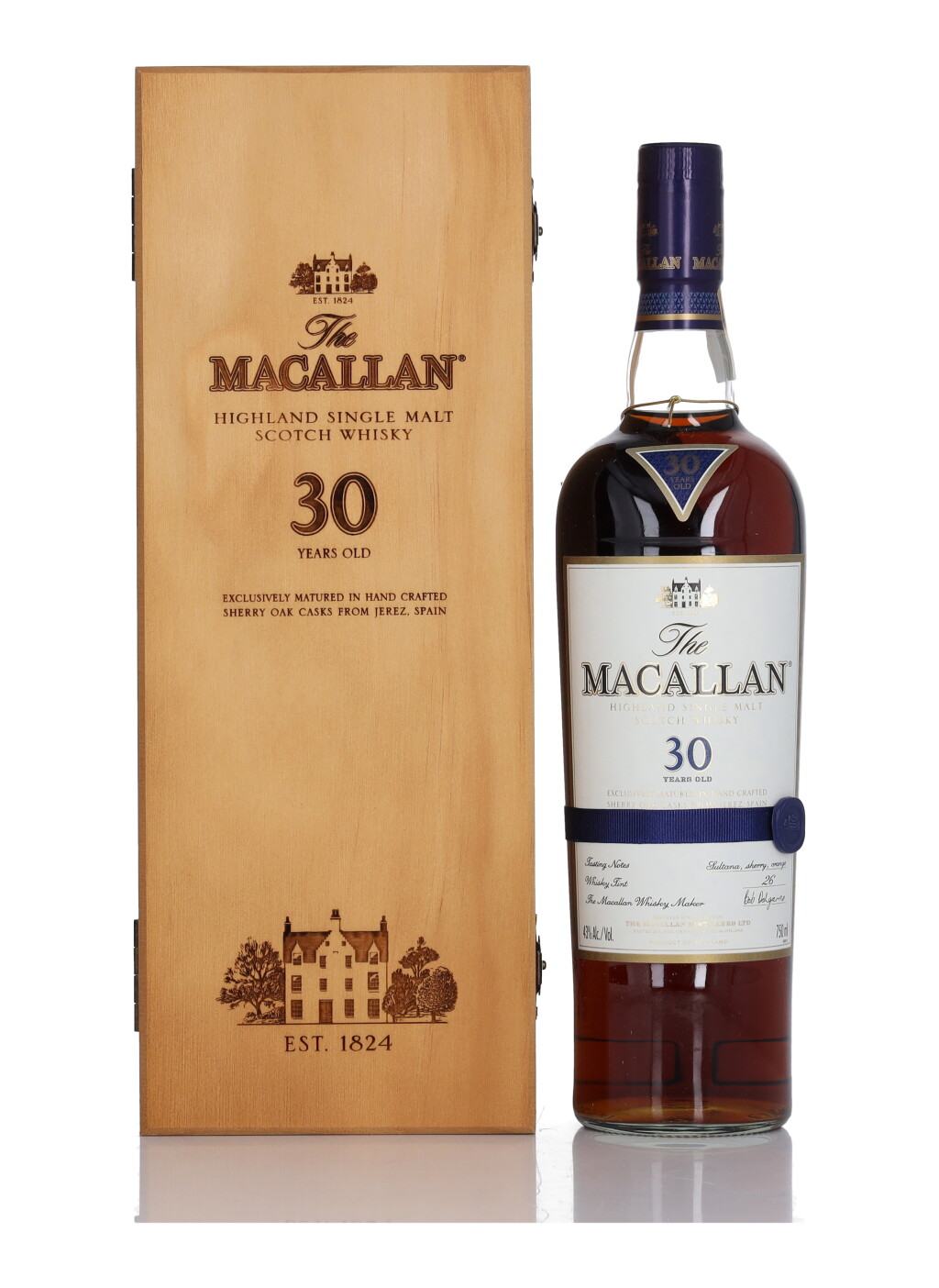 View full screen - View 1 of Lot 20. The Macallan 30 Year Old Sherry Oak 43.0 abv NV (1 Bottle 75cl).