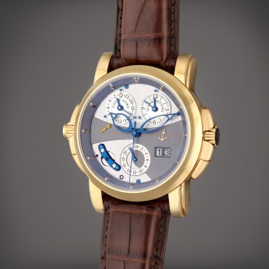 View full screen - View 1 of Lot 297. Reference 666-88 Sonata | A pink gold dual time wristwatch with alarm and date, Circa 2005.