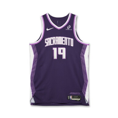 View full screen - View 1 of Lot 104. Drew Eubanks Sacramento Kings 2025-2026 Game Worn City Edition Jersey.