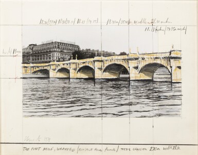 View full screen - View 1 of Lot 138. The Pont Neuf, Wrapped (Project for Paris).