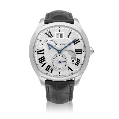View full screen - View 1 of Lot 8299. Drive de Cartier, Reference WSNM0005 | A stainless steel dual time zone wristwatch with digital date display and day and night indication, Circa 2019 | 卡地亞 | Drive de Cartier 型號WSNM0005 | 精鋼兩地時間腕錶,備數位日期及晝夜顯示,約2019年製.