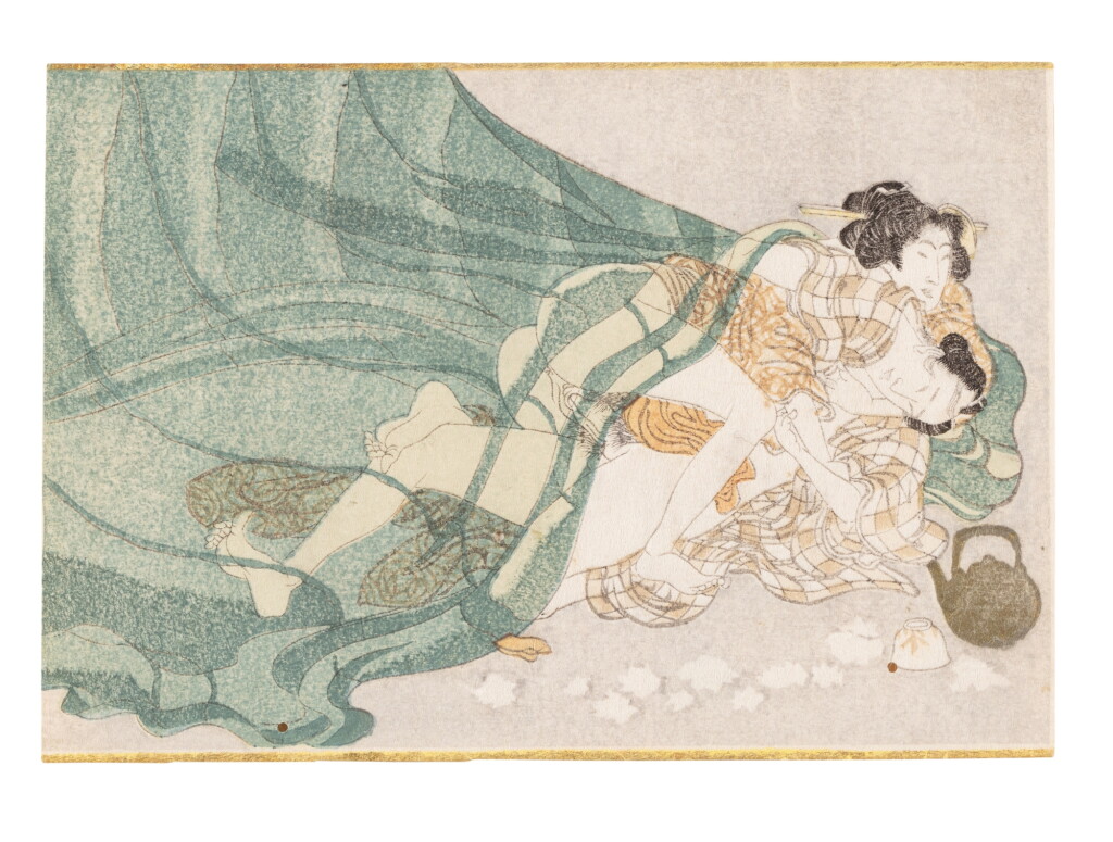 View full screen - View 1 of Lot 611. Anonymous | A group of thirty-three small shunga surimono | Edo period, 19th century.
