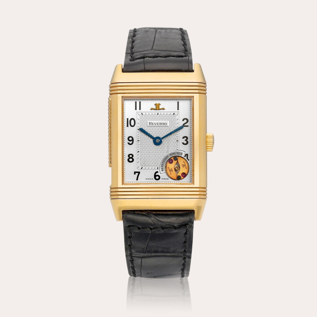 View full screen - View 1 of Lot 2210. Reverso Répétition Minutes, Reference 270.2.73 | A limited edition pink gold reversible minute repeating wristwatch, Circa 2000.