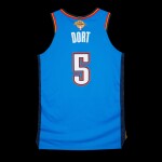 Lu Dort Oklahoma City Thunder 2025-2026 NBA Tip-Off Game Worn Icon Edition Jersey | Special Edition 'All-Defensive First Team' Trophy Patch | Ring Night | 2024-25 Championship Patch