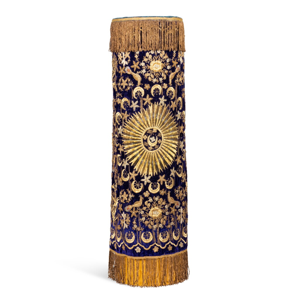View full screen - View 1 of Lot 86. A Gold-Embroidered Torah Mantle, Turkey, 19th century.