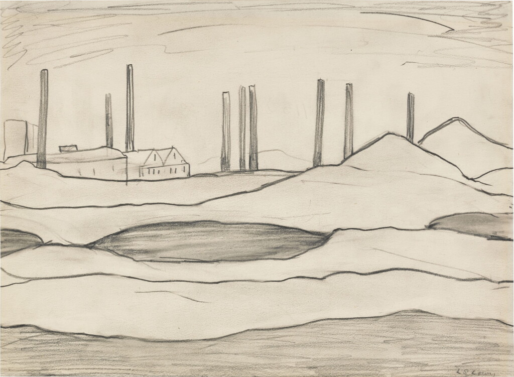 View full screen - View 1 of Lot 627. LAURENCE STEPHEN LOWRY, R.A. | INDUSTRIAL LANDSCAPE.