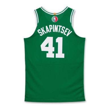 View full screen - View 1 of Lot 78. Dmytro Skapintzev ‘Abu Dhabi Games’ Boston Celtics 2024-2025 Game Issued Icon Edition Jersey .