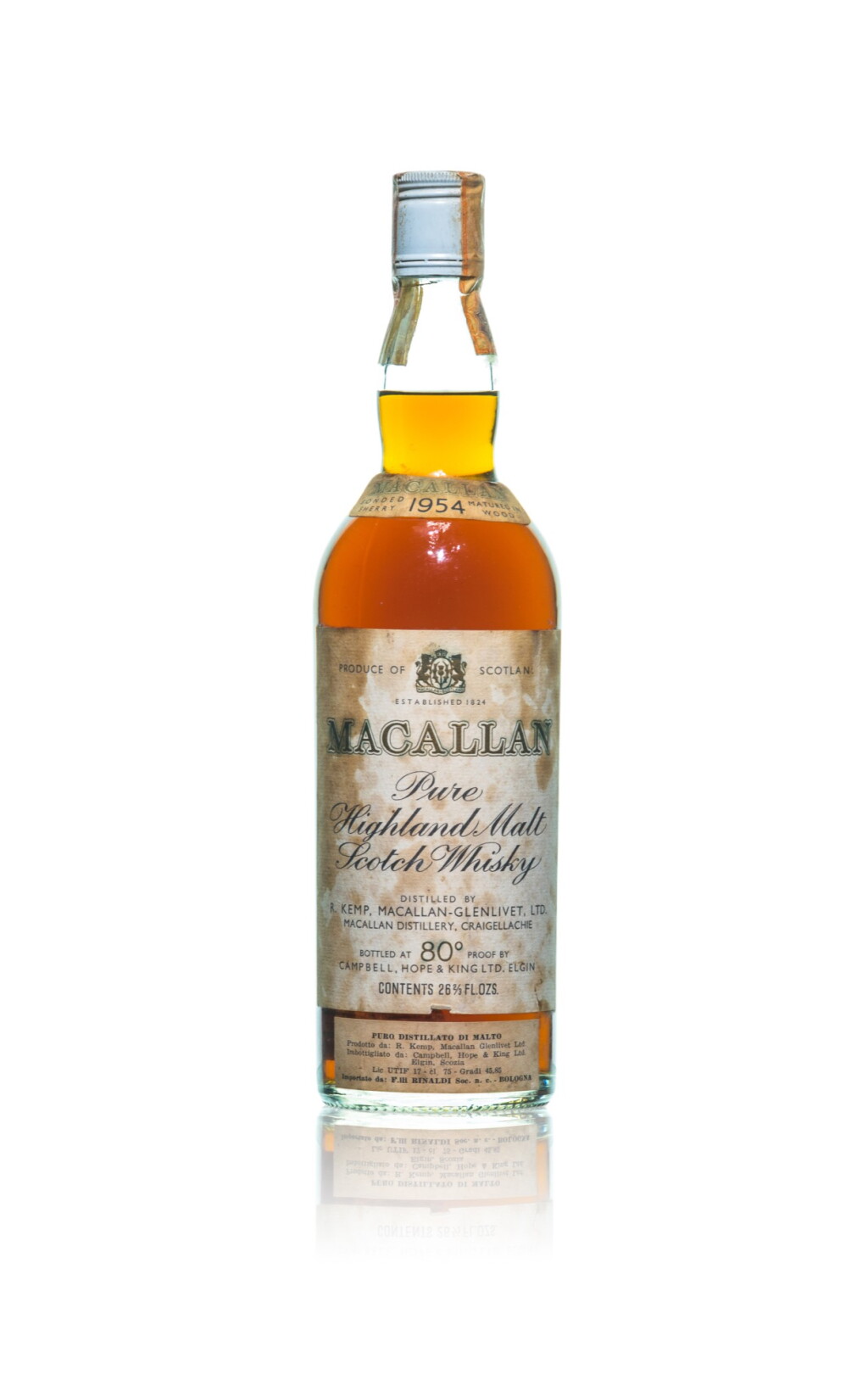 View full screen - View 1 of Lot 22. The Macallan Over 15 Year Old 46.0 abv 1954 .