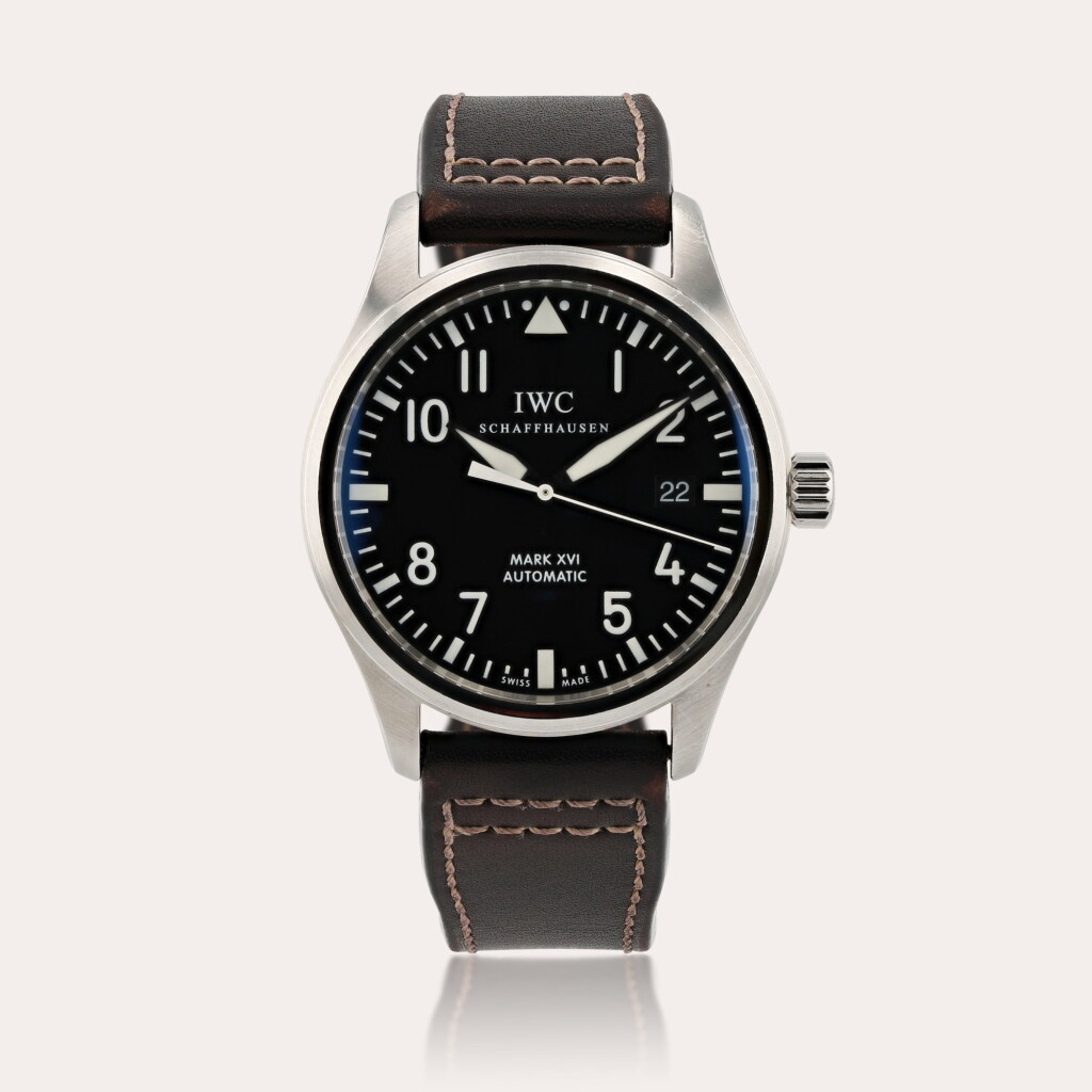 View full screen - View 1 of Lot 438. Pilot's Mark XVI, reference IW325504 Montre bracelet en acier avec date | Stainless steel wristwatch with date Vers 2010 | Circa 2010.