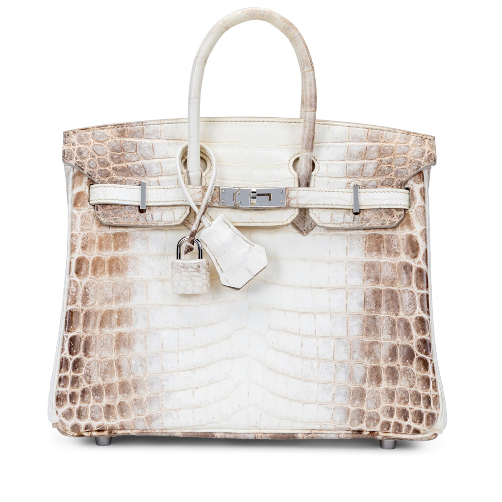 View full screen - View 1 of Lot 202. White Matte Niloticus Crocodile Himalaya Birkin 25 Palladium Hardware, 2013.