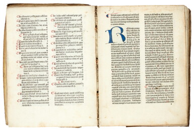 View full screen - View 1 of Lot 149. Platea, Opus restitutionum, Venice, 1477, old vellum.