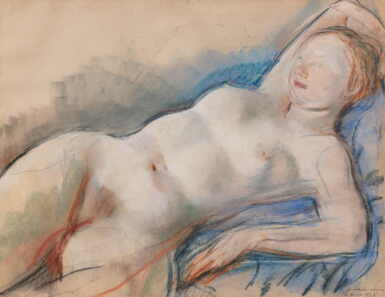 View full screen - View 1 of Lot 403. Reclining Nude.