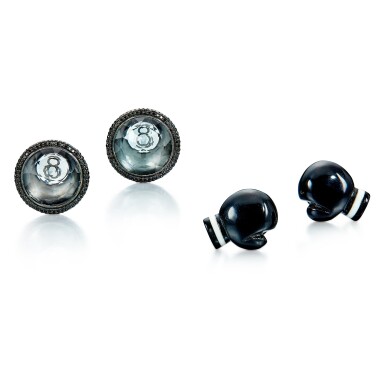 View full screen - View 1 of Lot 1744. Two Pair of Cufflinks | 袖扣兩對.