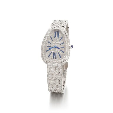 View full screen - View 1 of Lot 706. Lady's diamond wristwatch, 'Serpenti'.