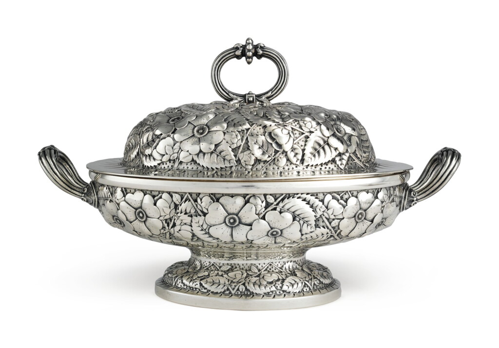 View full screen - View 1 of Lot 416. An American Silver Small Tureen and Cover, Tiffany & Co., New York, circa 1880.