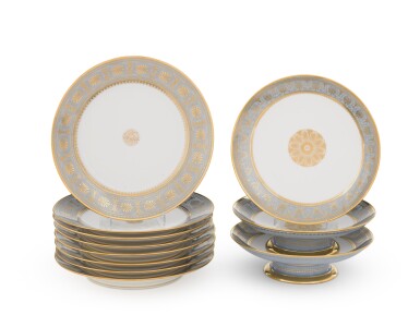 View full screen - View 1 of Lot 83. A SÈVRES FOND BLEU AGATE COMPOSITE PART DESSERT SERVICE, VARIOUS DATES, 1836-1856.
