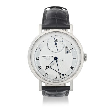 View full screen - View 1 of Lot 52. BREGUET | REFERENCE 7727 CLASSIQUE CHRONOMETRIE A WHITE GOLD WRISTWATCH WITH POWER RESERVE, CIRCA 2017.
