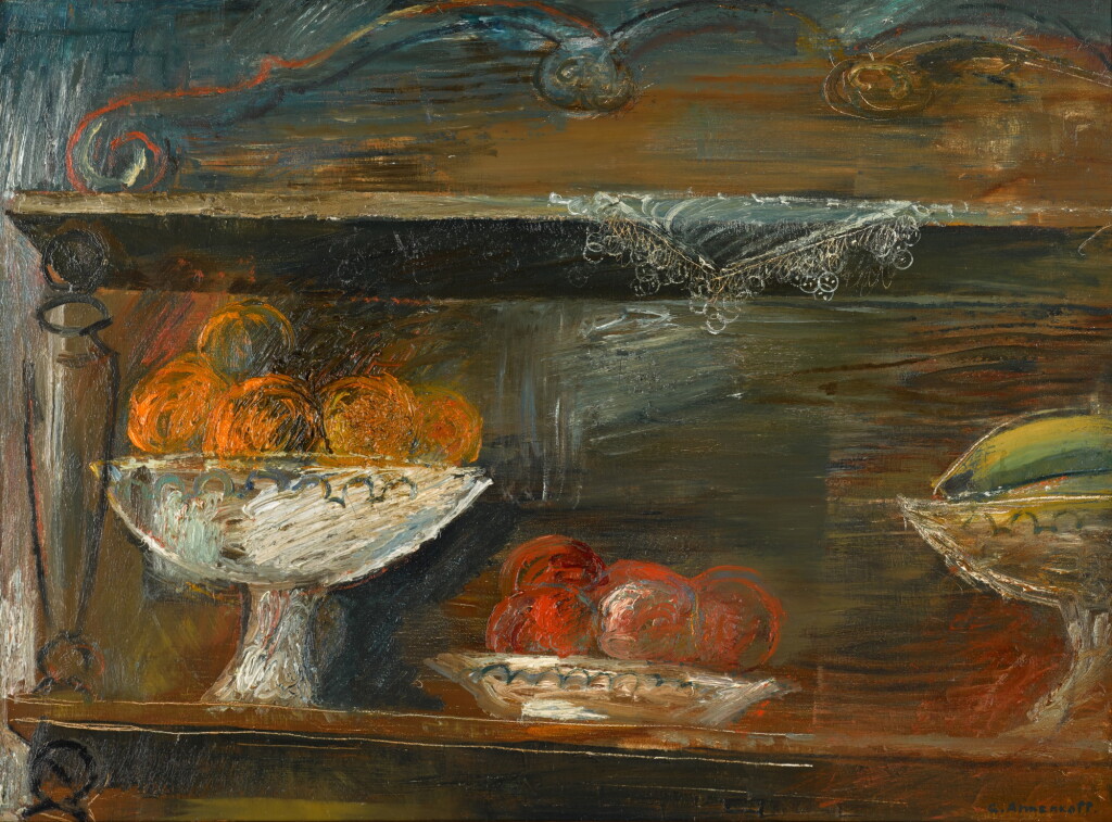 View full screen - View 1 of Lot 128. Still Life with Fruit on a Dresser.