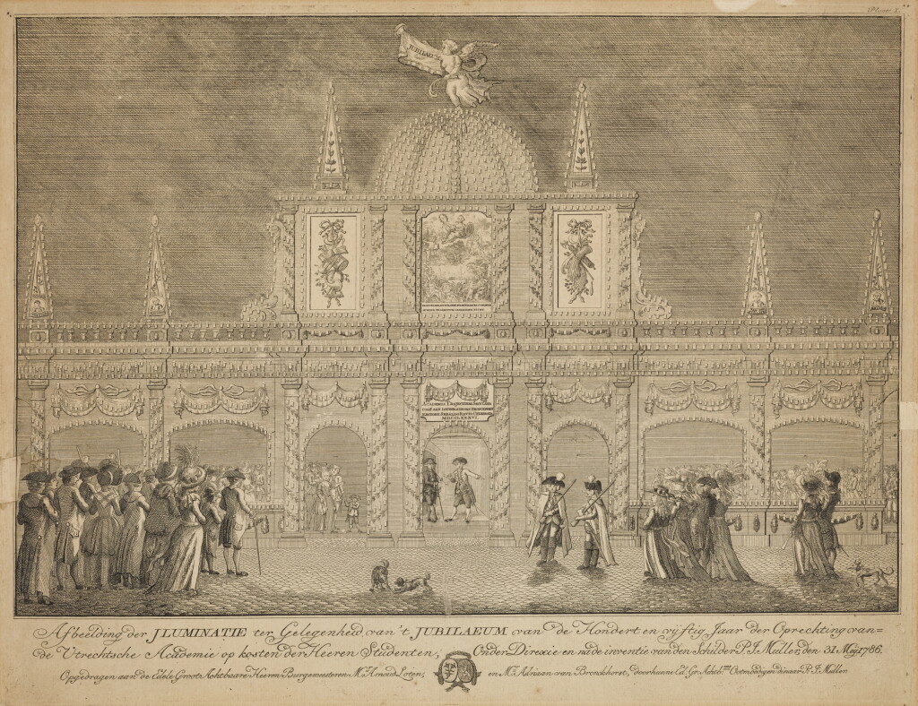 View full screen - View 1 of Lot 10. A group of five engravings of Netherlandish architectural subjects.