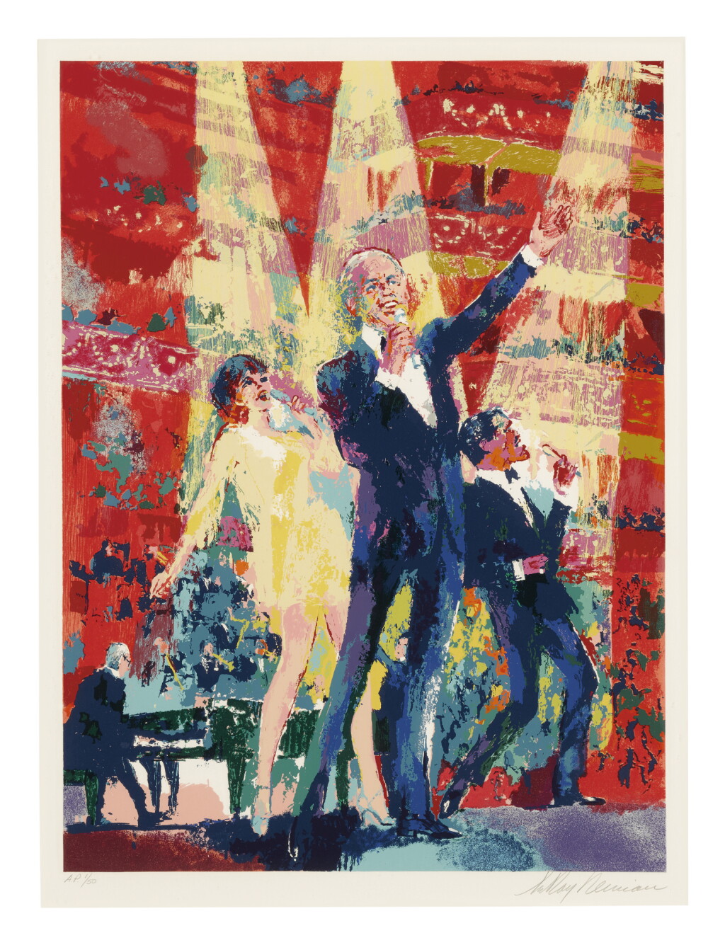 View full screen - View 1 of Lot 1037. LEROY NEIMAN | FRANK, LIZA AND SAMMY AT ROYAL ALBERT HALL.