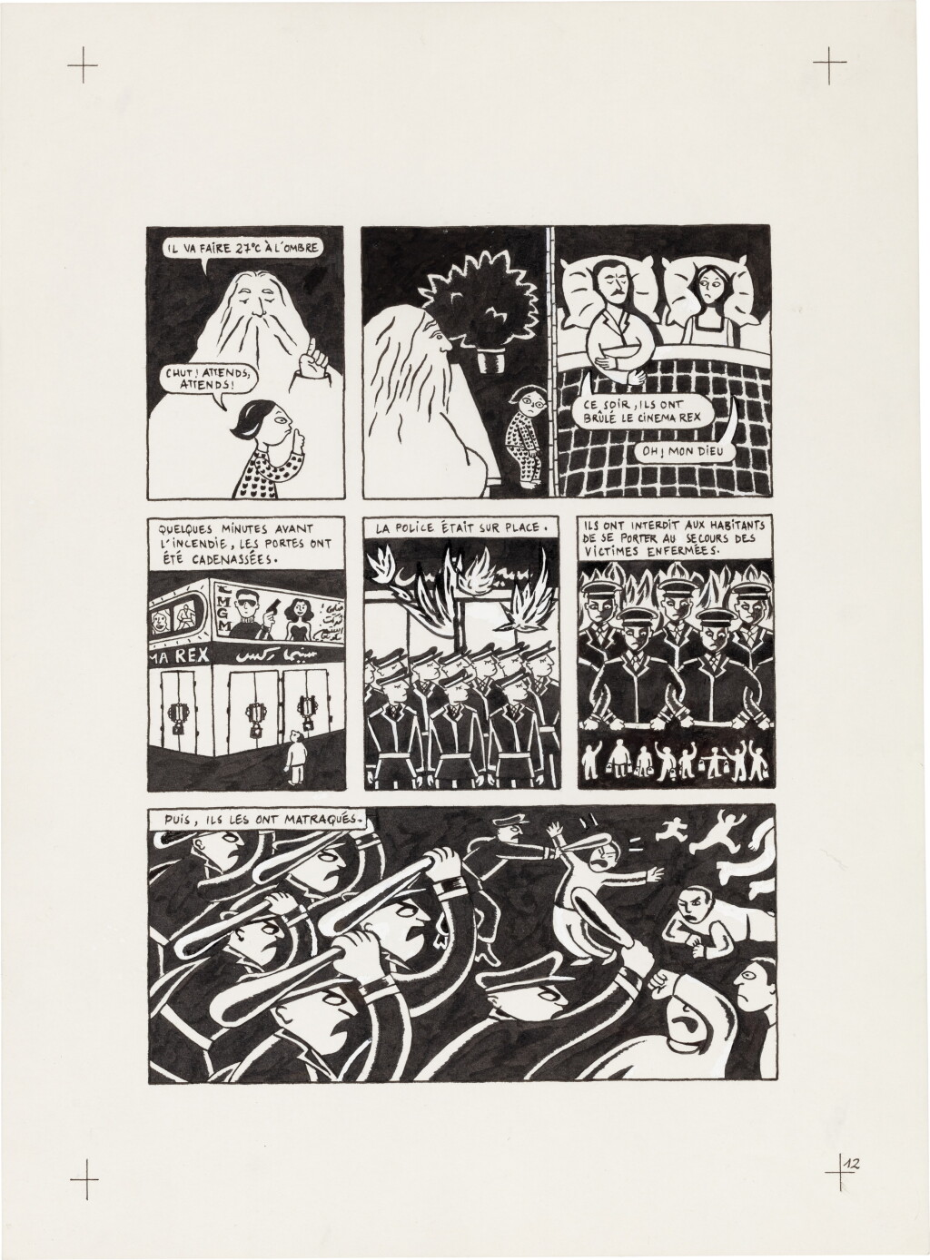 View full screen - View 1 of Lot 12. Persepolis (Original Book Art, page 12).