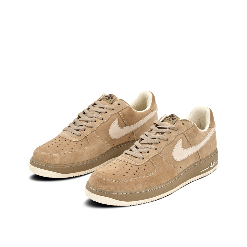 View full screen - View 1 of Lot 51. LeBron James Nike Air Force 1 “Tan Suede” | Size 15.