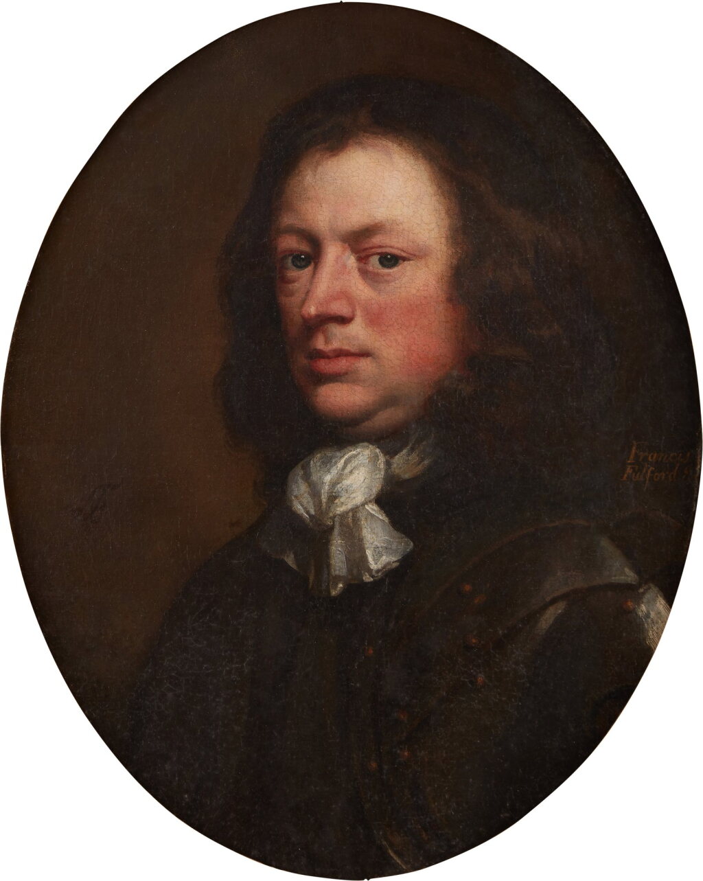 View full screen - View 1 of Lot 20. Portrait of Francis Fulford, bust-length, wearing armor.