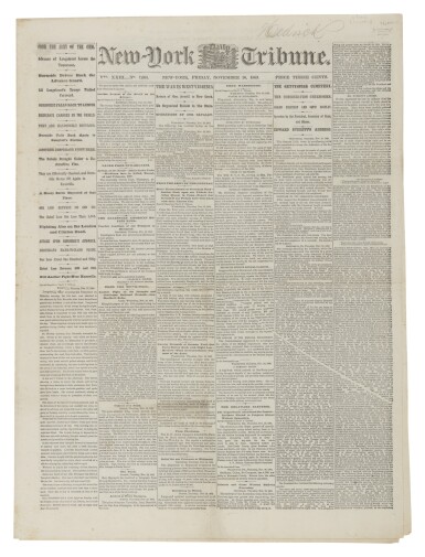 View full screen - View 1 of Lot 305. Lincoln, Abraham | "Four score and seven years ago …".