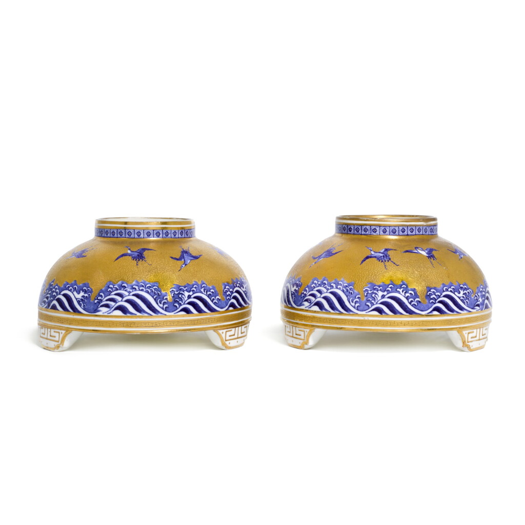 View full screen - View 1 of Lot 133. Two Minton porcelain japonaiserie vases, 1874 and 1876.