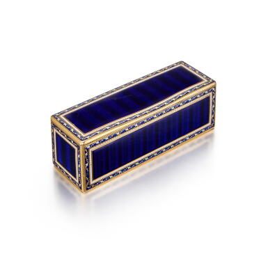 View full screen - View 1 of Lot 96. A Gold and Enamel Snuff Box, Les Frères Toussaint, Hanau, circa 1800.