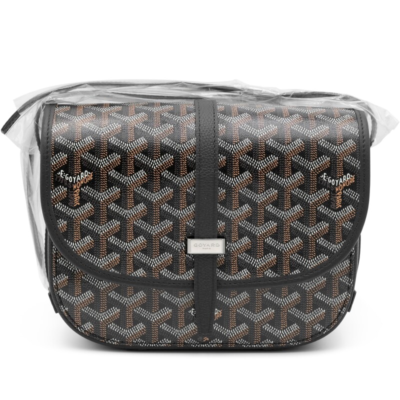 Blue Goyard Belvedere Goyard Goyardine Belvedere II Grey PM