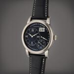 Reference 101.029 Lange 1 Luminous | A white gold wristwatch with digital date display and power reserve indication, Circa 2004