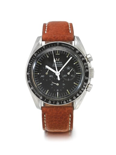 View full screen - View 1 of Lot 40. OMEGA | REF 105.012-65 SPEEDMASTER, A STAINLESS STEEL CHRONOGRAPH WRISTWATCH WITH REGISTERS AND BRACELET CIRCA 1965.