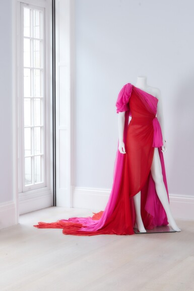 red and pink silk dress Naomi Satin Dress: Red S