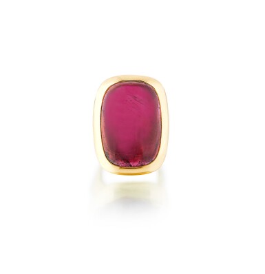 View full screen - View 1 of Lot 172. Bague tourmaline | Tourmaline ring.