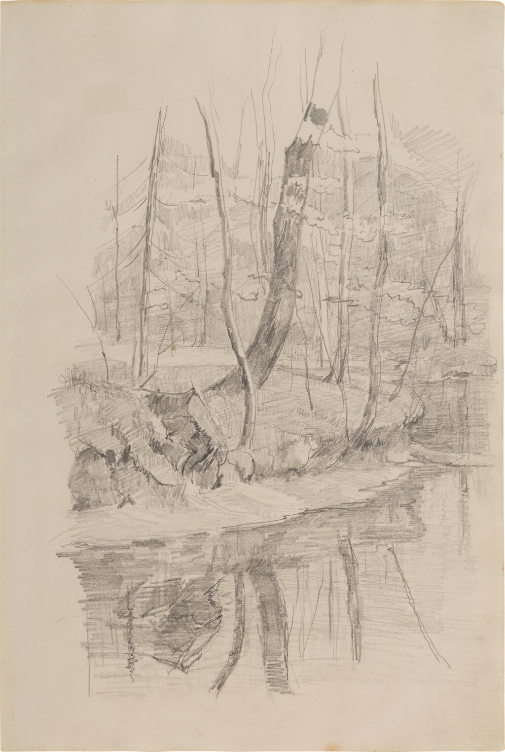 View full screen - View 1 of Lot 776. Ten studies, including depictions of woodland, dunescapes and figure studies.