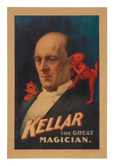 View full screen - View 1 of Lot 373. Kellar, Harry (Heinrich Keller) | The first portrayal of imps whispering secrets to a magician.