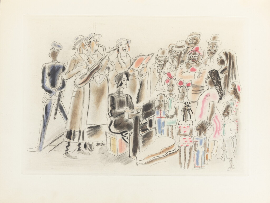 View full screen - View 1 of Lot 409. Rues et Visages de New York. 1950. 1/200 ex sur Arches sur vélin d'Arches.