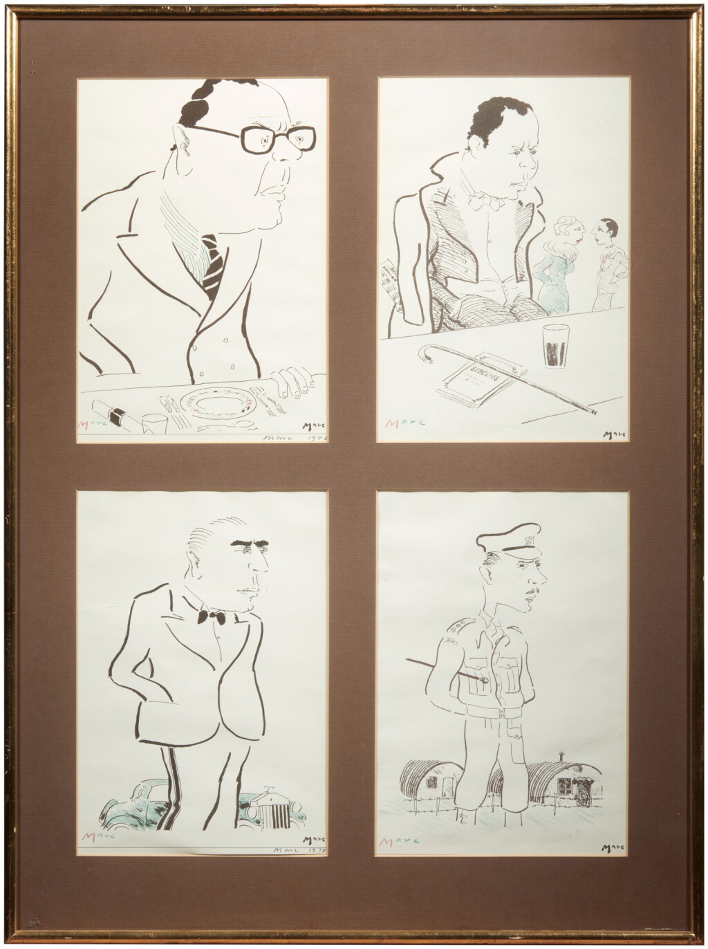 View full screen - View 1 of Lot 26. Marc Boxer | "Music of time", (each 280 x 195mm.), framed and mounted.