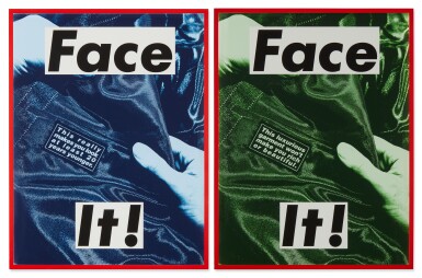View full screen - View 1 of Lot 155. I. Face It! (Blue) II. Face It! (Green).