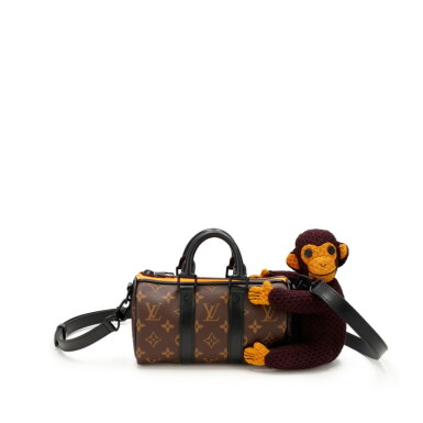 View full screen - View 1 of Lot 192. Brown Monogram Coated Canvas Imaginary Friends Monkey Keepall XS Black Hardware, 2021.