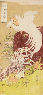 Isoda Koryusai (1735-1790) | Cockerels (Niwatori) | Edo period, 18th century